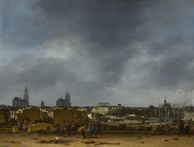 منظر لدلفت بعد انفجار 1654 بواسطة Egbert van der Poel