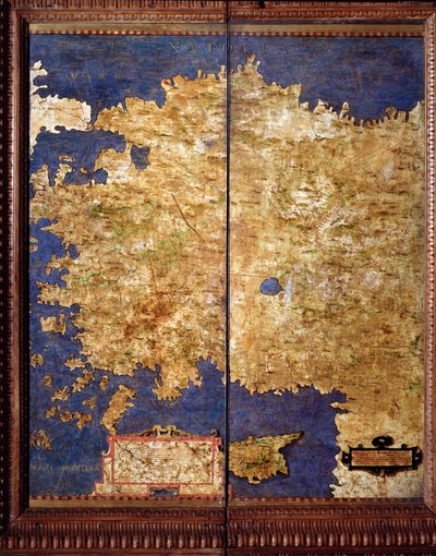 خريطة الأناضول رسمها إجنازيو دانتي (1536-1586) عالم رياضيات وعالم كوزموغرافي ومهندس إيطالي. حوالي عام 1567. فلورنسا ، قصر فيكيو ، سالا ديل ماباموندو بواسطة اجنازيو دانتي
