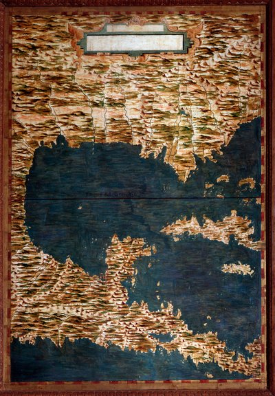 خريطة المكسيك وكوبا وفلوريدا وجامايكا رسمها إجنازيو دانتي (1536-1586) عالم رياضيات وكوزموغرافي ومهندس إيطالي. حوالي عام 1567. فلورنسا ، قصر فيكيو ، سالا ديل ماباموندو بواسطة اجنازيو دانتي