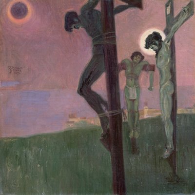 الصلب مع الشمس الداكنة بواسطة Egon Schiele