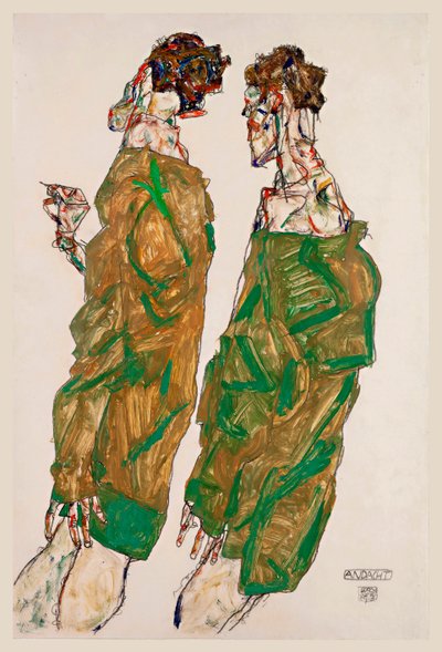 التفاني - عمل إيغون شييل (1890-1918) ، الغواش على الورق بواسطة ايغون شييل