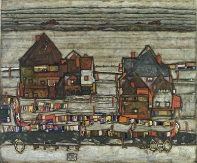منازل بخطوط غسيل ، 1914 بواسطة ايغون شييل