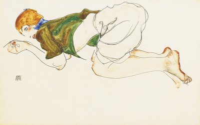 راكعة امرأة ، 1912 بواسطة ايغون شييل