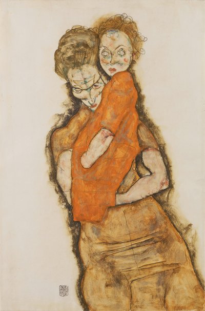 الأم والطفل ، 1914 بواسطة Egon Schiele