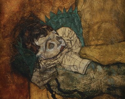 Mutter mit zwei Kindern، أم مع طفلين ... (لوحة على قماش) بواسطة ايغون شييل