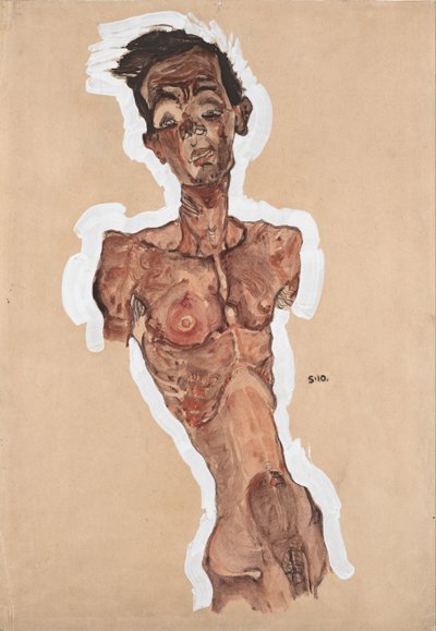 صورة شخصية عارية ، 1910 بواسطة Egon Schiele