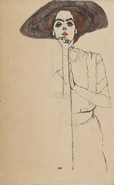 صورة لامرأة ، 1910. بواسطة ايغون شييل
