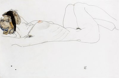 مستلق عاري ، 1912 بواسطة Egon Schiele