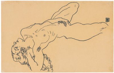 مستلق عاري ، 1918 بواسطة Egon Schiele