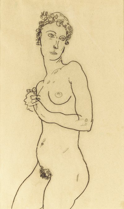 عارية عارية ، 1918 بواسطة Egon Schiele