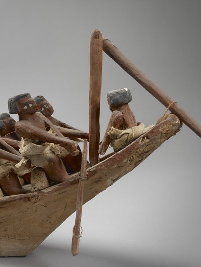 القارب الجنائزي النموذجي ، من بني حسن ، ربما المملكة الوسطى ، c.2060-1786 تفاصيل وسائط مختلطة 107032 بواسطة مصري