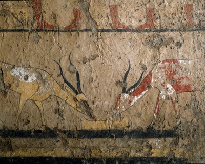 الأنتيكيت المصري: تربية نبات التيل. لوحة جدارية لمقبرة الملكة نيفرو الثالثة. الأسرة الثانية عشر. 2200-2000 ق. من الغبيلين. تورينو المتحف المصري بواسطة الأسرة الثانية عشرة المصرية