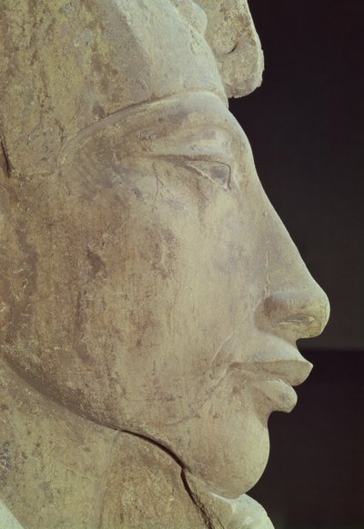 تمثال نصفي لأمنوفيس الرابع (إخناتون) (c.1364-1347 قبل الميلاد) من معبد آمون ، الكرنك ، c.1353-1337 قبل الميلاد (الحجر الرملي) (التفاصيل) بواسطة الأسرة الثامنة عشر المصرية