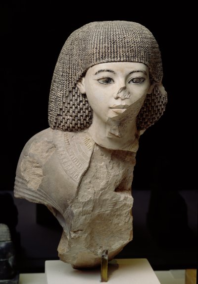 تمثال نصفي للكاتب الملكي ، منيو ، المملكة الحديثة ، c.1391-53 قبل الميلاد (الحجر الجيري) بواسطة الأسرة الثامنة عشر المصرية