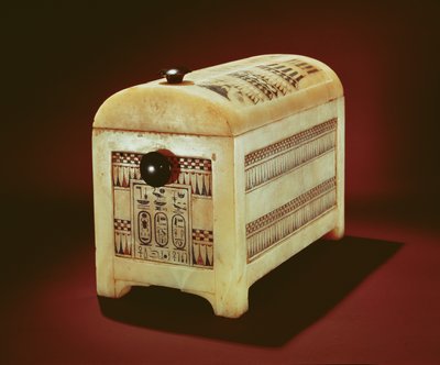 النعش ، من مقبرة توت عنخ آمون ، المملكة الحديثة (مرمر مطلي) بواسطة Egyptian 18th Dynasty