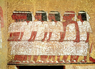 كورتيج يسحب نقش الملك ، من قبر توت عنخ آمون (1370-52 قبل الميلاد) المملكة الحديثة (اللوحة الجدارية) بواسطة الأسرة الثامنة عشر المصرية