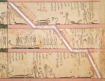 نزول التابوت إلى القبر ، من قبر تحتمس الثالث (c.1504-1450 قبل الميلاد) المملكة الحديثة (رسم جداري) بواسطة الأسرة الثامنة عشر المصرية