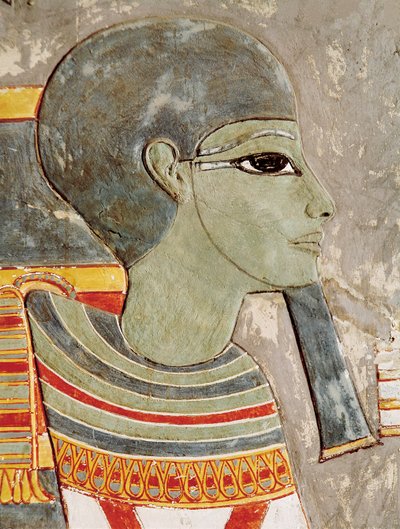نقش بارز للإله بتاح في وادي الملوك من قبر حورمحب بواسطة الأسرة الثامنة عشر المصرية