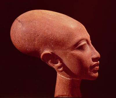 تمثال نصفي لابنة الملك إخناتون (1353-1337 قبل الميلاد) 1375 قبل الميلاد (انظر أيضًا 97985) بواسطة الأسرة الثامنة عشر المصرية