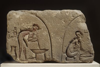 تخفيف الحجر الرملي لإعداد وجبة (الحجر الرملي) بواسطة Egyptian 18th Dynasty