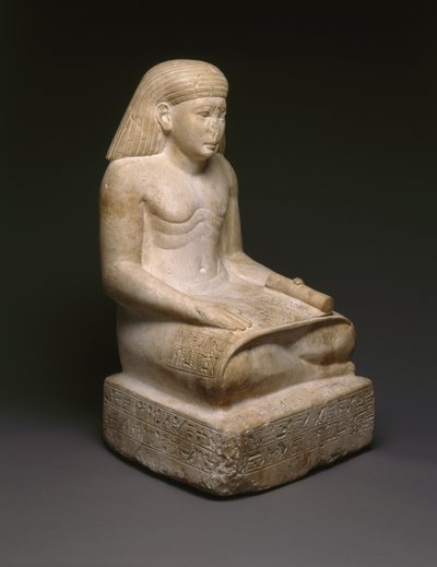 تمثال الكاتب لأمونحتب ، ابن نبيري ، حوالي 1426-1400 قبل الميلاد (الحجر الجيري) (انظر 200925) بواسطة الأسرة الثامنة عشر المصرية