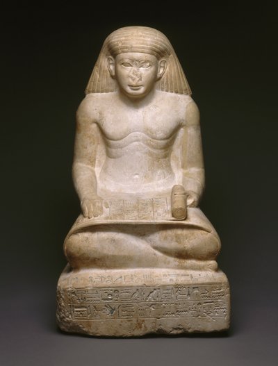 تمثال الكاتب لأمونحتب ، ابن نبيري ، حوالي 1426-1400 قبل الميلاد (الحجر الجيري) (انظر 200932) بواسطة الأسرة الثامنة عشر المصرية