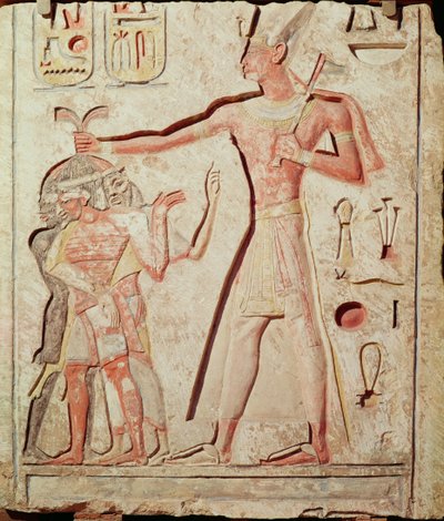 رمسيس (1279 - 1213 قبل الميلاد) يهزم أعداءه (نقش بارز على الحجر الجيري، الأسرة التاسعة عشرة) بواسطة الأسرة المصرية التاسعة عشرة