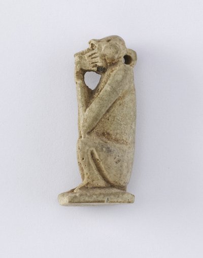 قرد جالس ، المملكة الحديثة ، c.1292-1190 قبل الميلاد (الطين) بواسطة الأسرة المصرية التاسعة عشرة