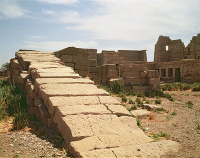 مقياس النيل ، من معبد رمسيس الثالث الجنائزي (حوالي 1184-1153 قبل الميلاد) المملكة الحديثة بواسطة الأسرة المصرية العشرون