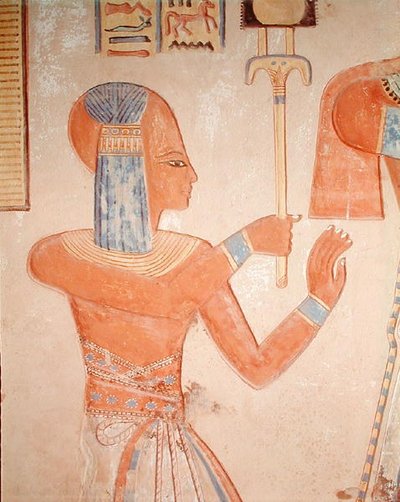 صورة للأمير الميت ، من مقبرة أمين-هير-خبيشف ، فترة رمسيس (رسم جداري) بواسطة الأسرة المصرية العشرون