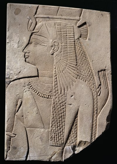 نقش القرين الإلهي ، الفترة المتأخرة ، c.780-656 قبل الميلاد (الحجر الرملي) بواسطة الأسرة المصرية الخامسة والعشرون