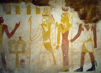 لوحات جدارية من مقبرة با نينتوي ، الواحات البحرية ، الجيزة ، مصر الحضارة المصرية ، الأسرة السادسة والعشرون ، 663-525 قبل الميلاد بواسطة الأسرة المصرية السادسة والعشرون