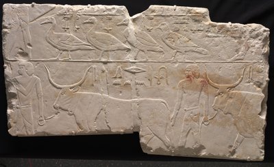إغاثة الرجال الذين يجلبون الطيور والماشية ، 2311-2281 قبل الميلاد بواسطة الأسرة المصرية السادسة