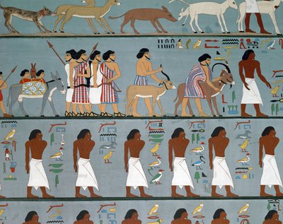قبيلة سامية تطلب الإذن بدخول مصر، نسخة (لوحة) بواسطة مصري مصري