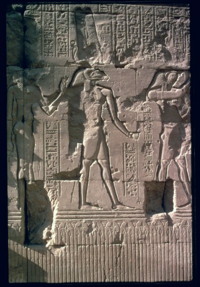 نقش مُصوَّر عليه خنوم ، من الحائط الحاجز لمعبد خنوم (الحجر الجيري) بواسطة Egyptian Ptolemaic Period