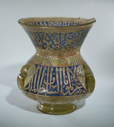 مشكاة باسم الملك الناصو محمد ، 1300-1340 (زجاج بالمينا) بواسطة المدرسة المصرية