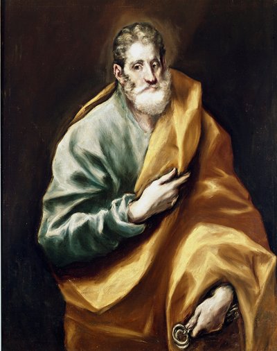 أبوتر القديس بطرس. لوحة لدومينيكوس ثيوتوكوبولوس ديت إل جريكو (1540-1614) بواسطة إل جريكو