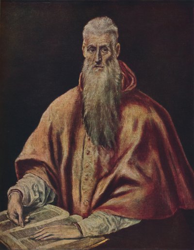 القديس جيروم مثل الكاردينال ، القديس جيروم مثل الكاردينال ، c1590-1600 ، 1938 بواسطة إل جريكو
