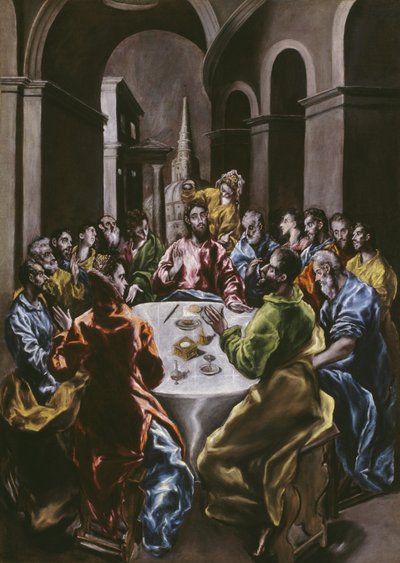 العيد في بيت سمعان ، 1608-1414 بواسطة إل جريكو