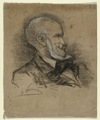 صورة كاريكاتورية للرسام يوهانس بوسبوم (1817-1891) بواسطة إلكانون فرفير