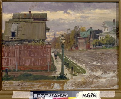شارع في موسكو. (شارع في موسكو). لوحة إيلينا ديمترييفنا بولينوفا (1850-1898) ، زيت على قماش. الفن الروسي ، أواخر القرن التاسع عشر. معرض الدولة تريتياكوف ، موسكو. بواسطة إيلينا بولينوفا