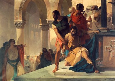 سحب فازيو من معبد القديسة صوفيا في القسطنطينية ، بواسطة إليوتريو باجليانو (1826-1903) بواسطة إليوتريو باجليانو