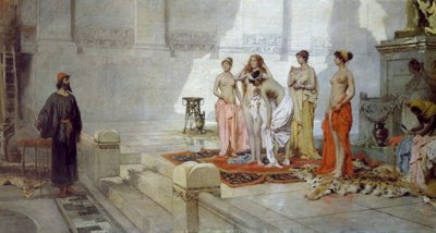 زيوكس وعذارى كروتون ، بواسطة إليوتريو باجليانو (1826-1903) ، زيت على قماش بواسطة إليوتريو باجليانو