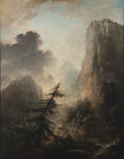 المناظر الطبيعية مع شجرة التنوب ، ج .1780 بواسطة إلياس مارتن