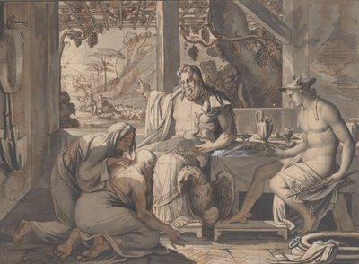 جوبيتر وميركوري يكشفان عن نفسيهما لفليمون وباوسيس ، 1809. بواسطة إيلي هونور مونتاني