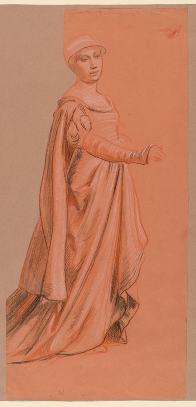 رسم، دراسة لشخصية في زي تنكري من "موكب الزفاف"، 1871-1872 بواسطة اليهو فيدر