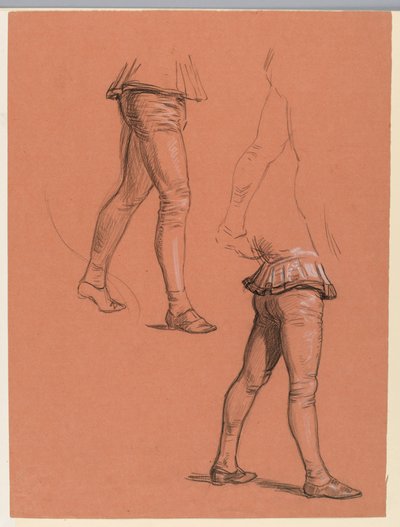 رسم، تفاصيل لأشخاص يرتدون أزياء تنكرية، حوالي 1885 بواسطة اليهو فيدر