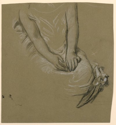 رسم، دراسة جذع أنثى، حوالي عام 1885 بواسطة اليهو فيدر