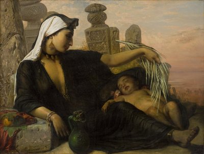 فلاح مصرية مع طفلها بواسطة Elisabeth Jerichau-Baumann