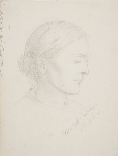 امرأة مسنة في الملف الشخصي بواسطة Elisabeth Jerichau-Baumann